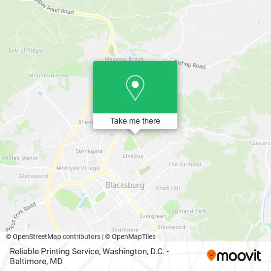 Mapa de Reliable Printing Service