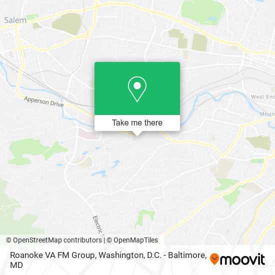 Mapa de Roanoke VA FM Group