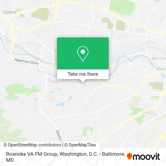 Roanoke VA FM Group map