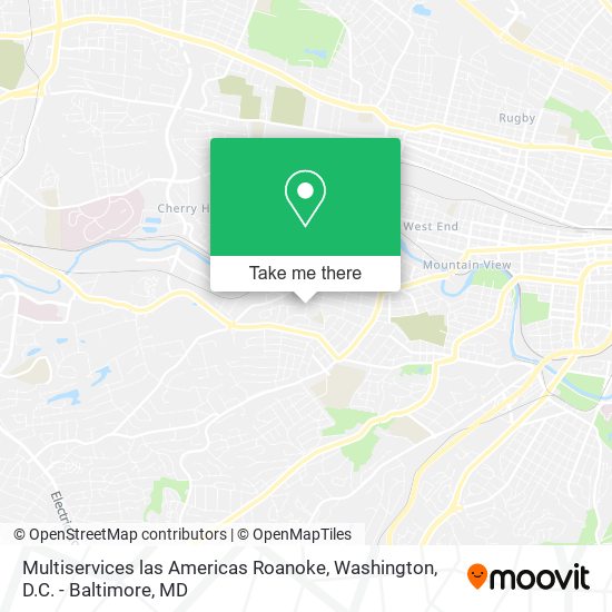 Mapa de Multiservices las Americas Roanoke