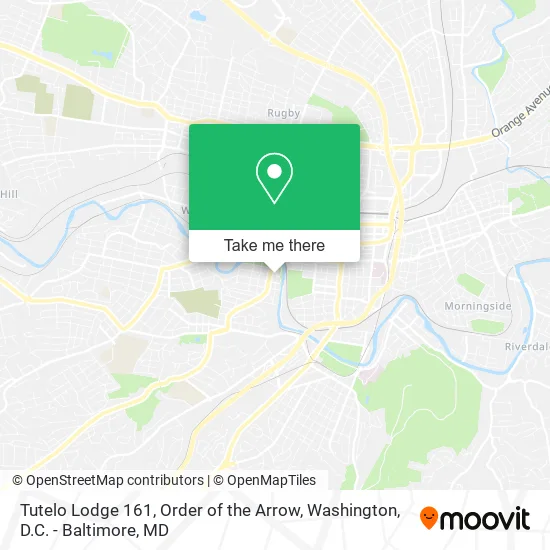 Mapa de Tutelo Lodge 161, Order of the Arrow