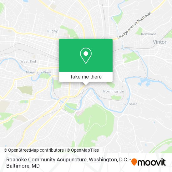 Roanoke Community Acupuncture map