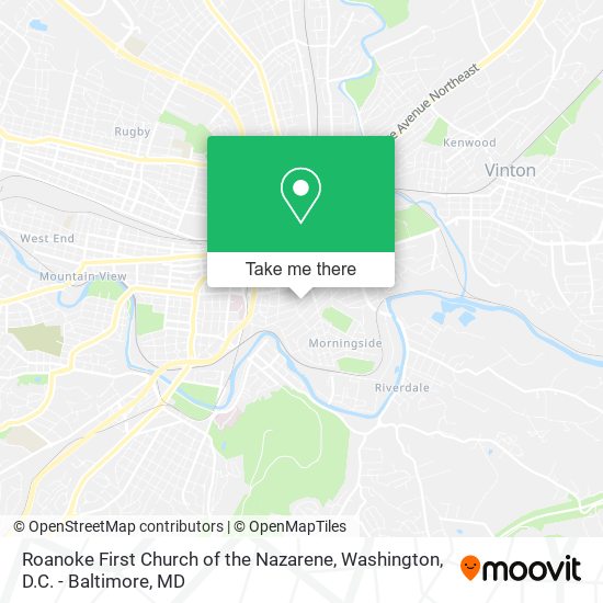 Mapa de Roanoke First Church of the Nazarene