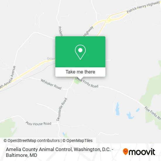 Mapa de Amelia County Animal Control