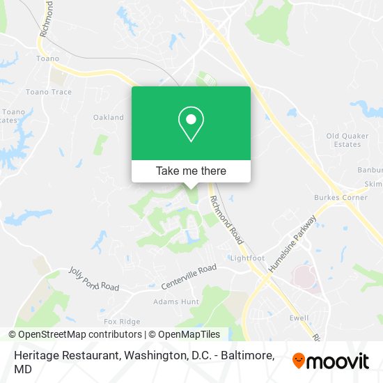 Heritage Restaurant map