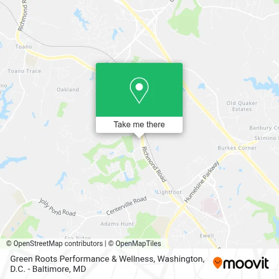 Green Roots Performance & Wellness map