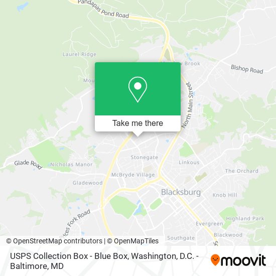 USPS Collection Box - Blue Box map