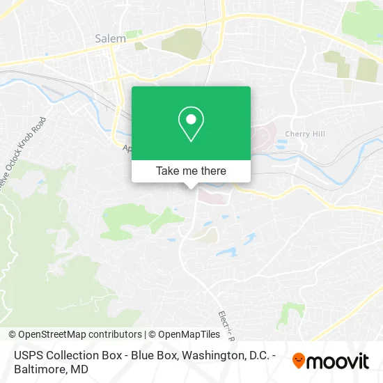 USPS Collection Box - Blue Box map