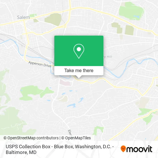 USPS Collection Box - Blue Box map