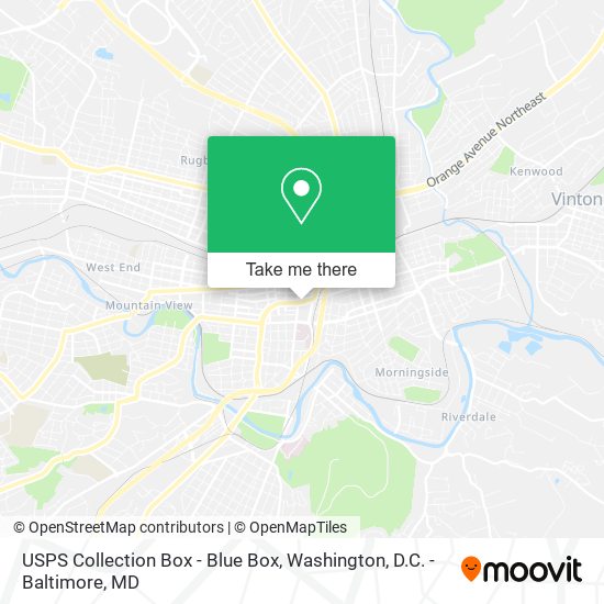 USPS Collection Box - Blue Box map