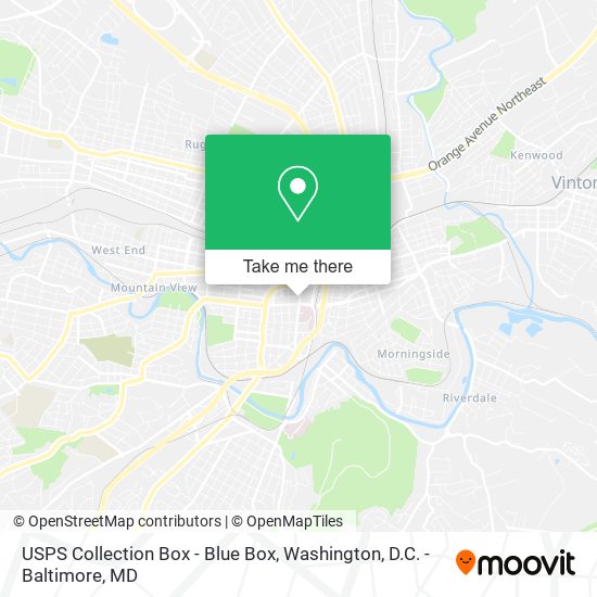 USPS Collection Box - Blue Box map