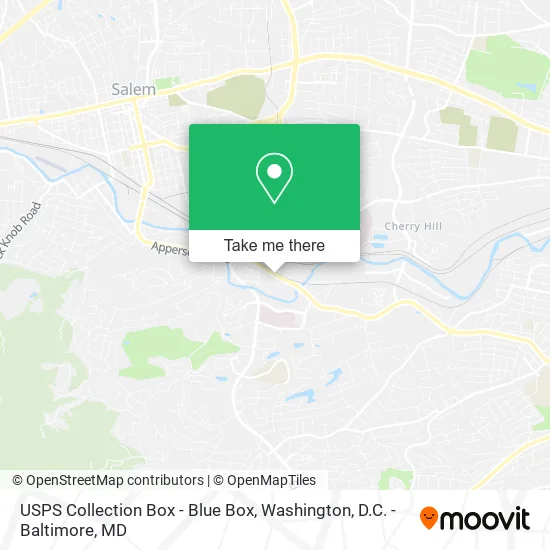 Mapa de USPS Collection Box - Blue Box