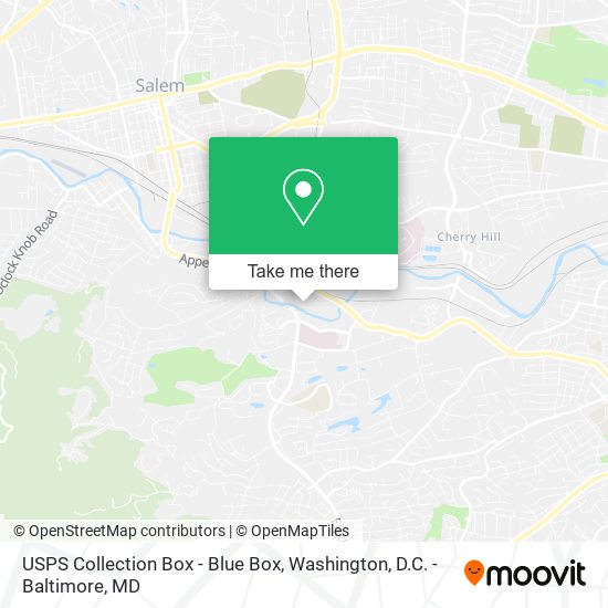 USPS Collection Box - Blue Box map