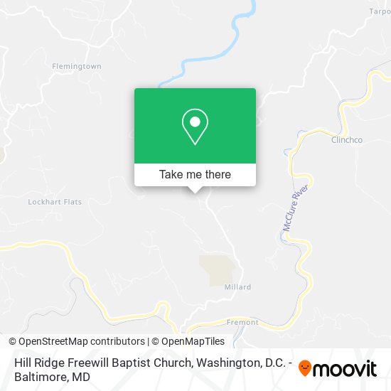 Mapa de Hill Ridge Freewill Baptist Church