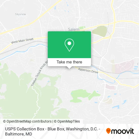 USPS Collection Box - Blue Box map