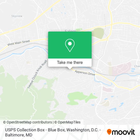 Mapa de USPS Collection Box - Blue Box