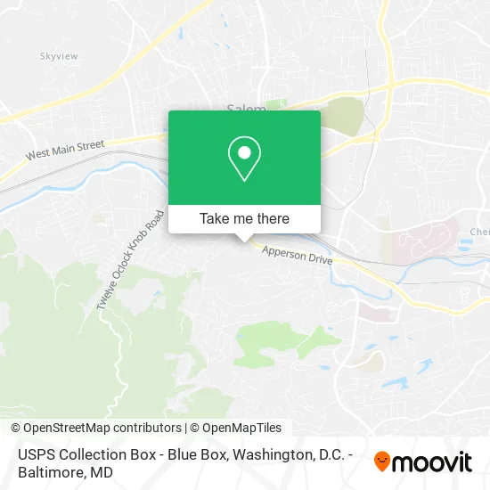 USPS Collection Box - Blue Box map