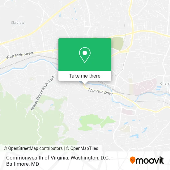 Commonwealth of Virginia map