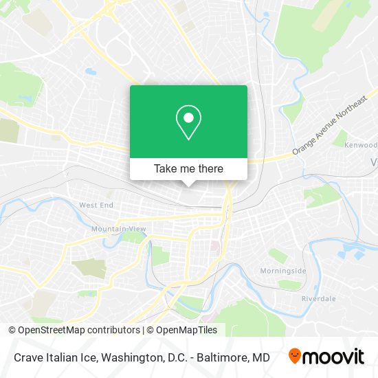 Mapa de Crave Italian Ice