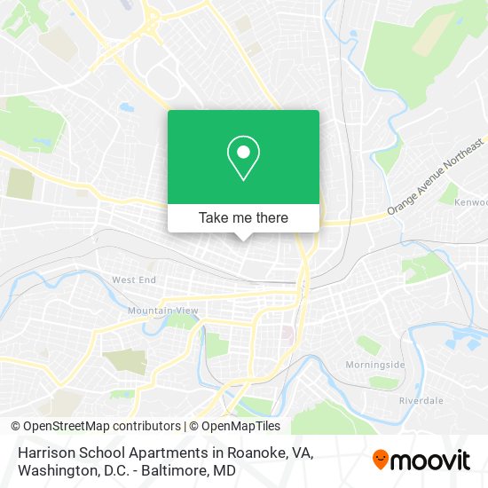 Harrison School Apartments in Roanoke, VA map