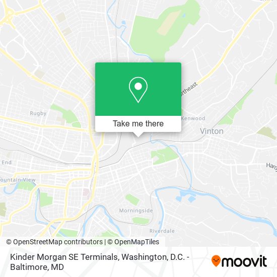 Kinder Morgan SE Terminals map
