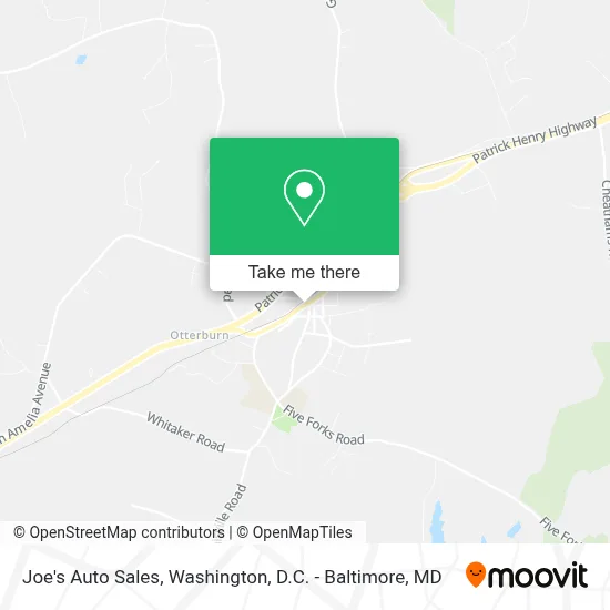 Joe's Auto Sales map