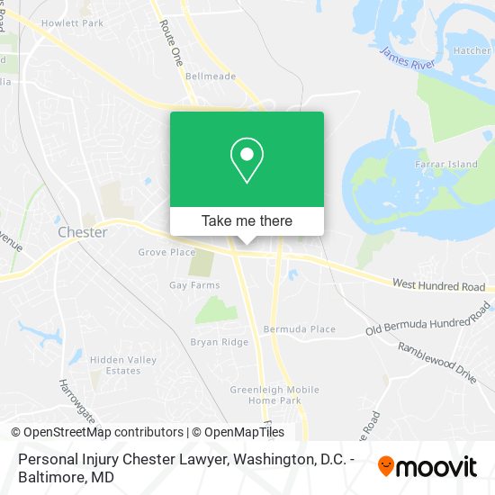 Personal Injury Chester Lawyer map