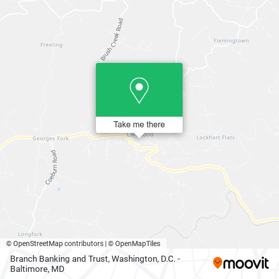 Branch Banking and Trust map