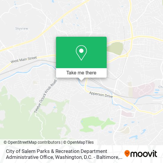 City of Salem Parks & Recreation Department Administrative Office map
