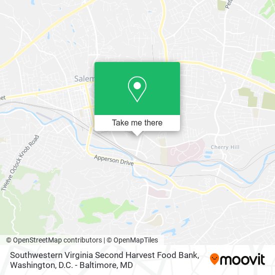 Mapa de Southwestern Virginia Second Harvest Food Bank