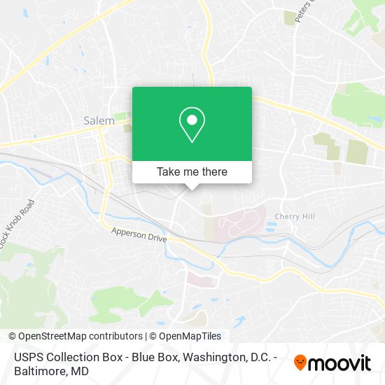 USPS Collection Box - Blue Box map