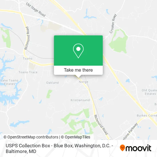 USPS Collection Box - Blue Box map