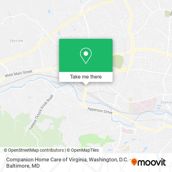 Companion Home Care of Virginia map