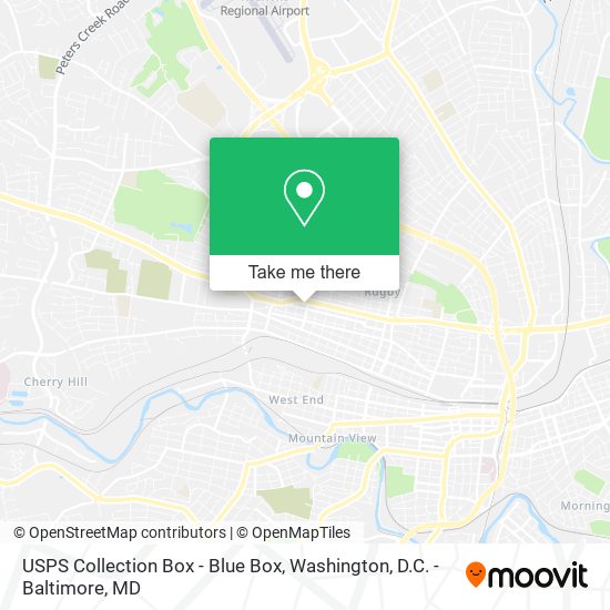 Mapa de USPS Collection Box - Blue Box