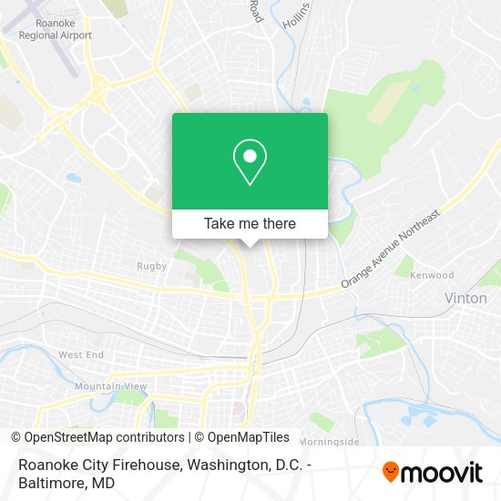 Roanoke City Firehouse map