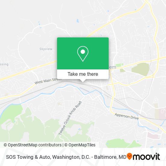 SOS Towing & Auto map