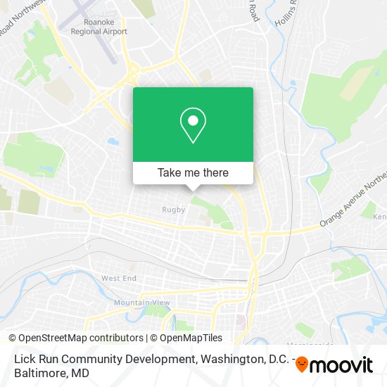 Lick Run Community Development map