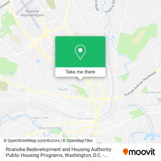 Roanoke Redevelopment and Housing Authority Public Housing Programs map