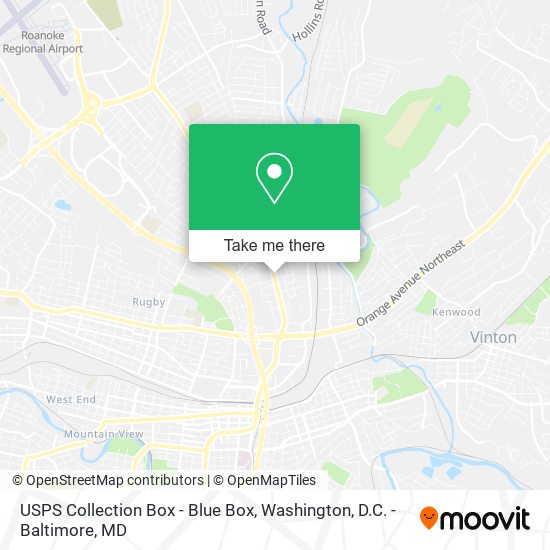 USPS Collection Box - Blue Box map