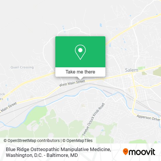 Mapa de Blue Ridge Ostteopathic Manipulative Medicine