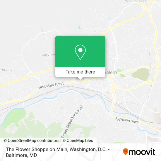 The Flower Shoppe on Main map