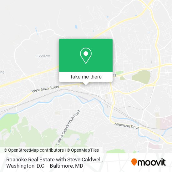Roanoke Real Estate with Steve Caldwell map