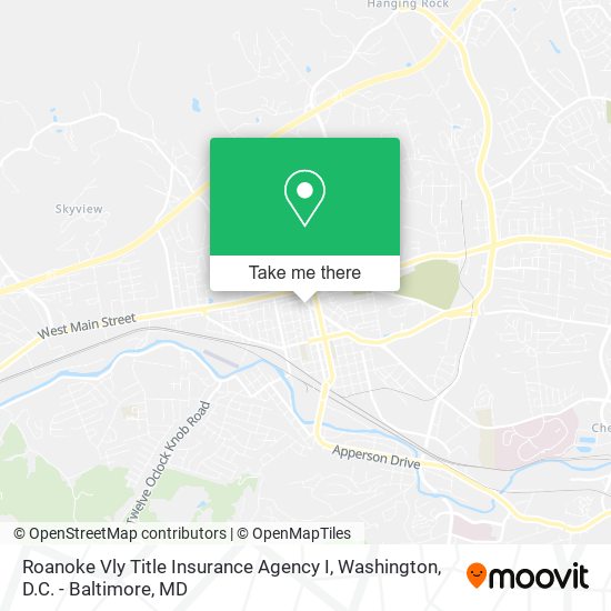 Mapa de Roanoke Vly Title Insurance Agency I