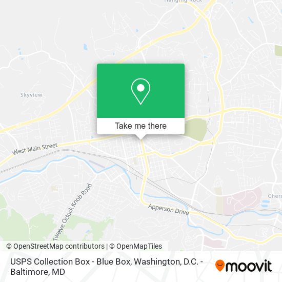 USPS Collection Box - Blue Box map