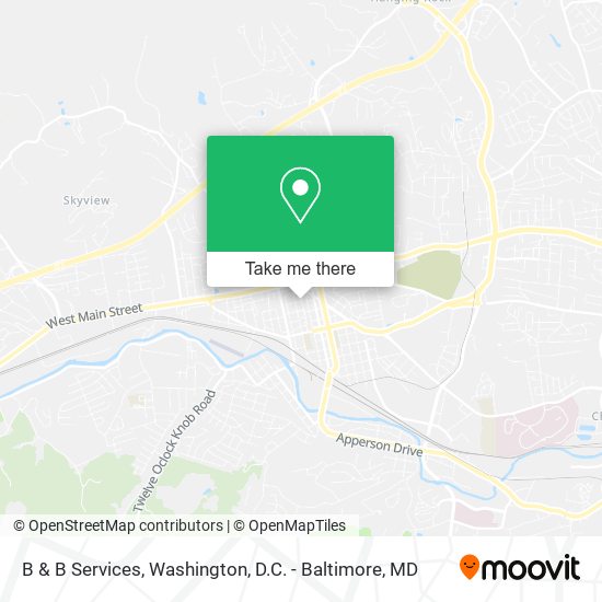 B & B Services map