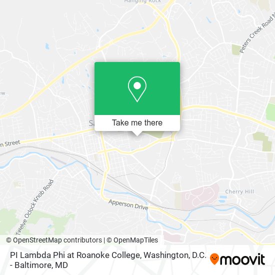 Mapa de PI Lambda Phi at Roanoke College