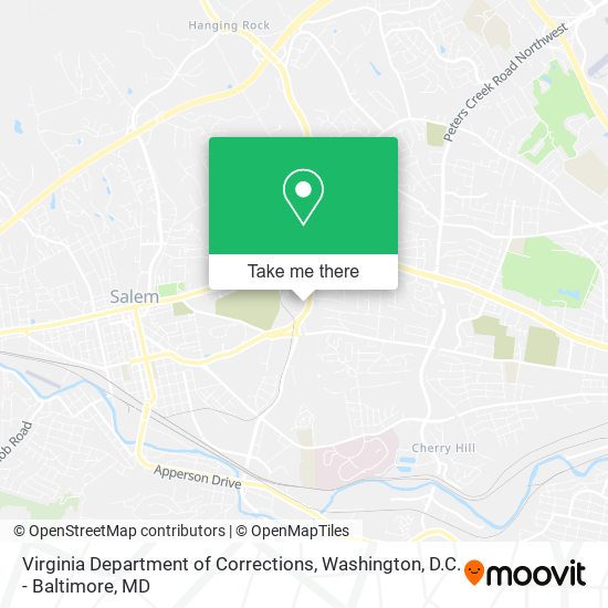 Virginia Department of Corrections map