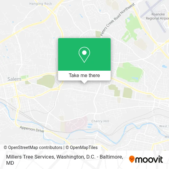 Millers Tree Services map