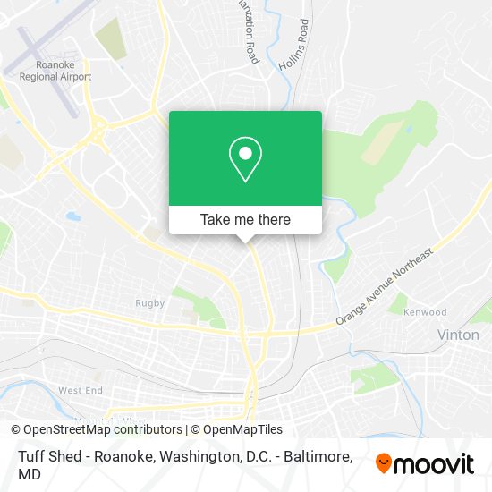 Tuff Shed - Roanoke map