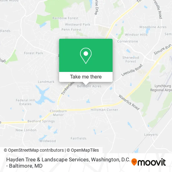 Hayden Tree & Landscape Services map